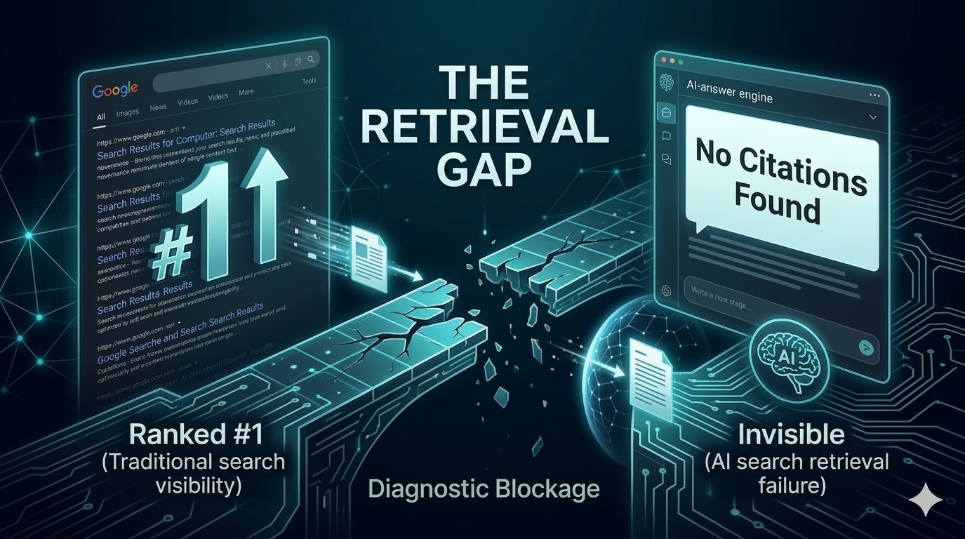 Your Page Ranks on Google. AI Search Can't Find It. Here's Why That Matters.