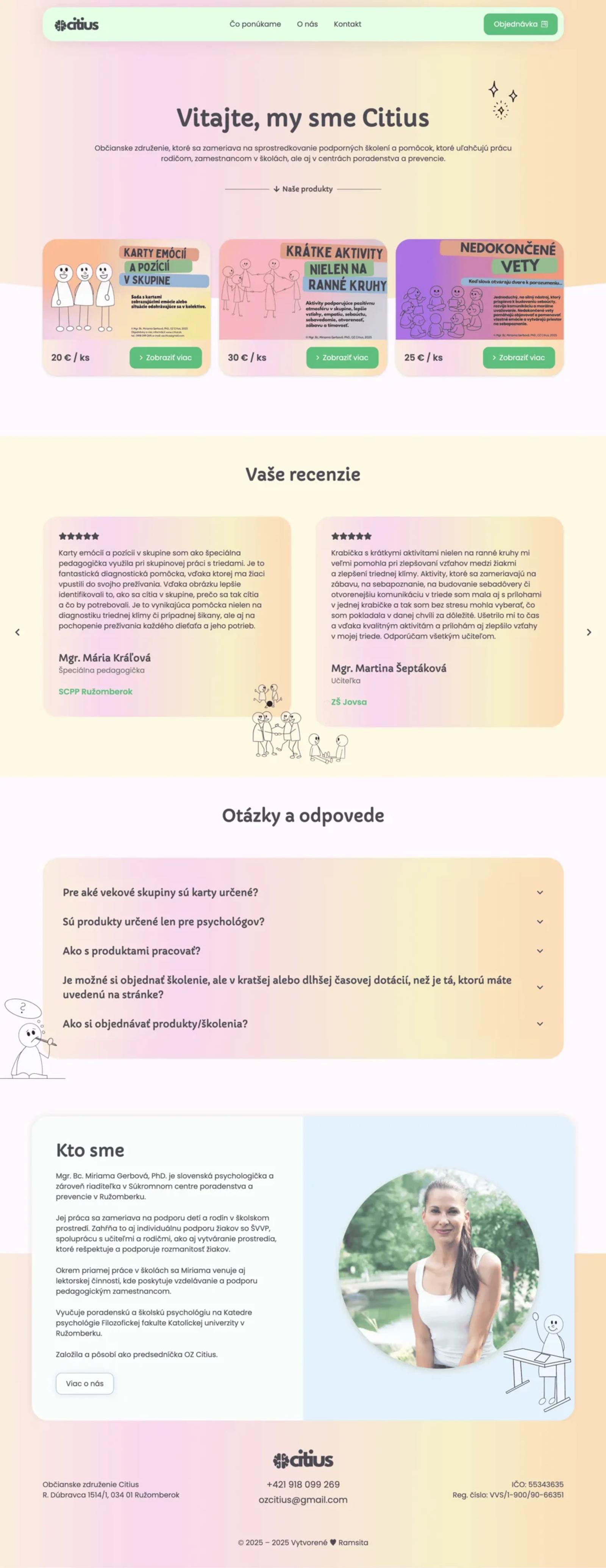 Náhľad webu Citius