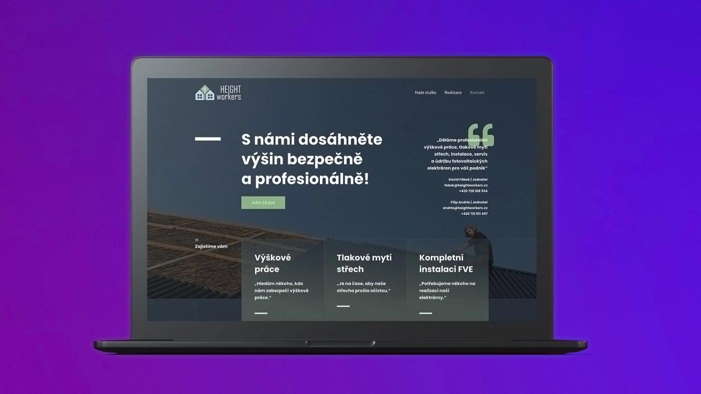 Ukážka webu HeightWorkers