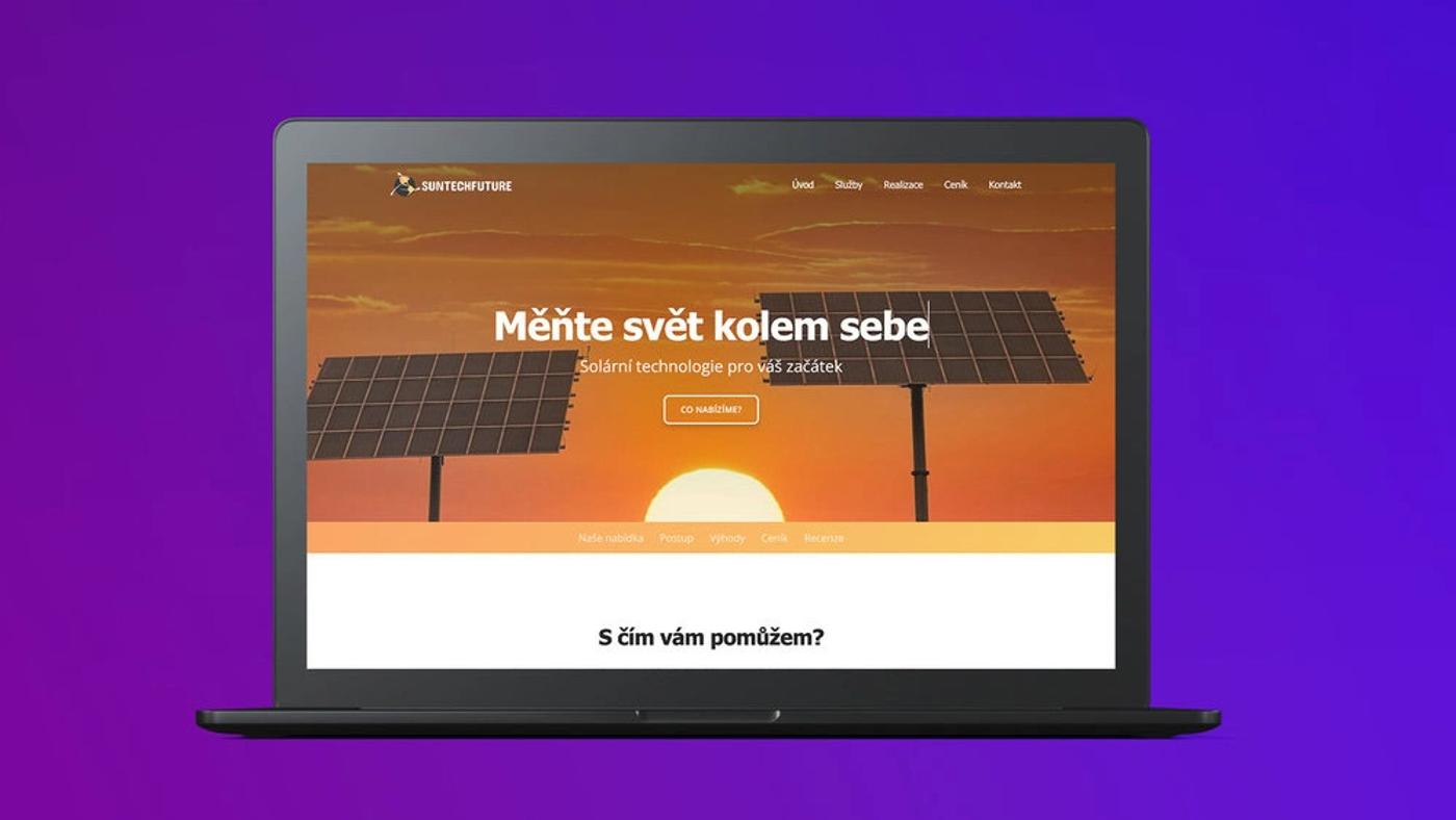 Ukážka webu SuntechFuture