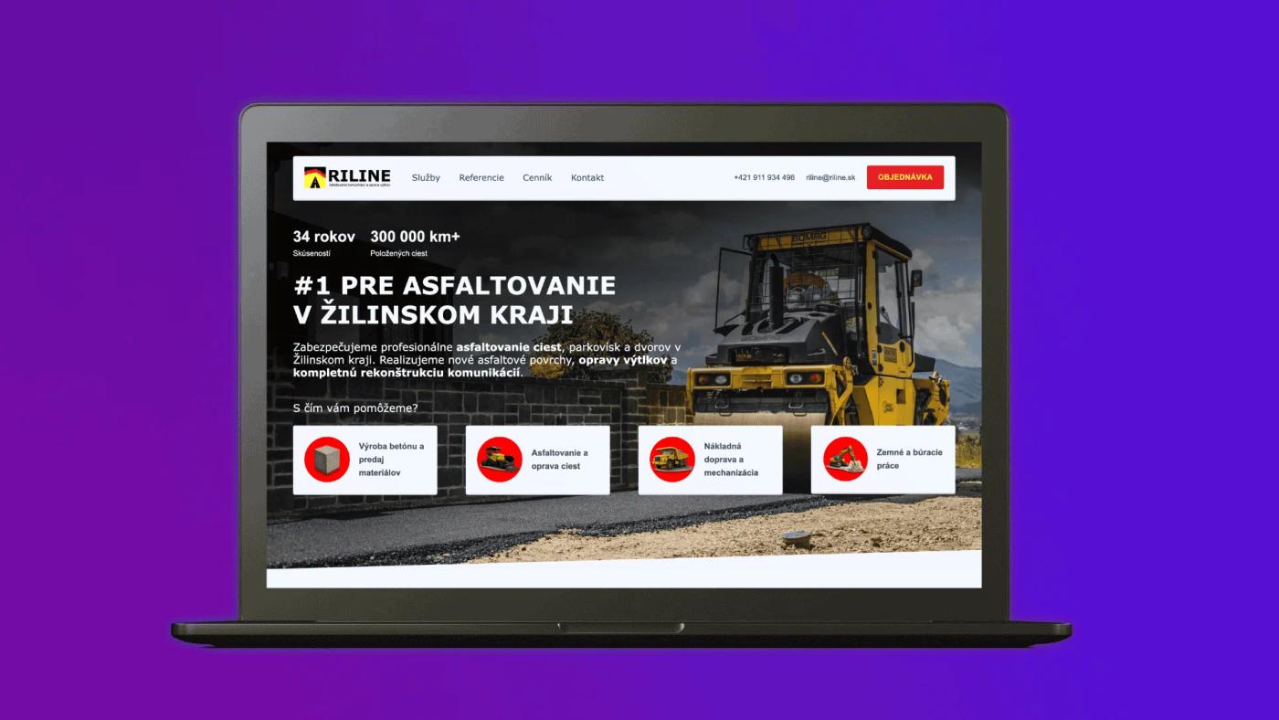 Ukážka webu Riline