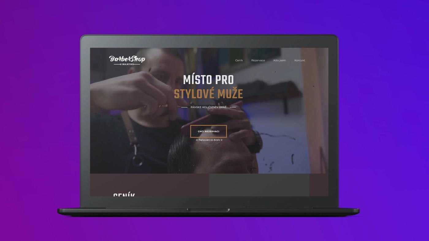 Ukážka webu Barber u Majkyho