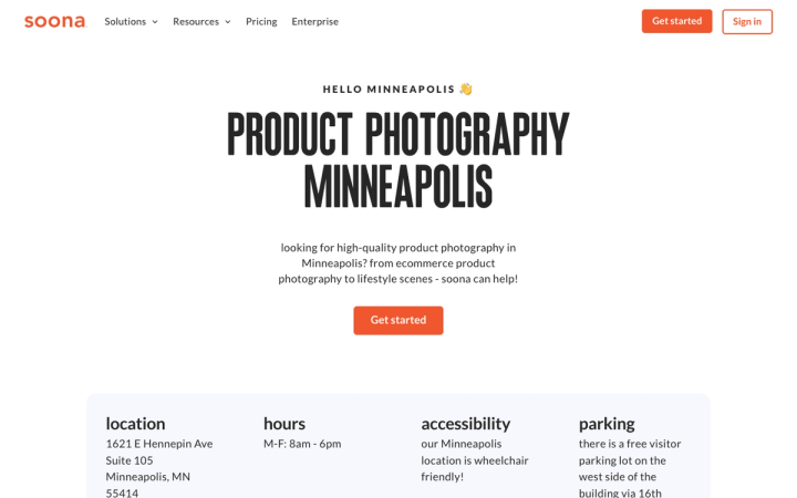 Soona Minneapolis - Product Photography Studio