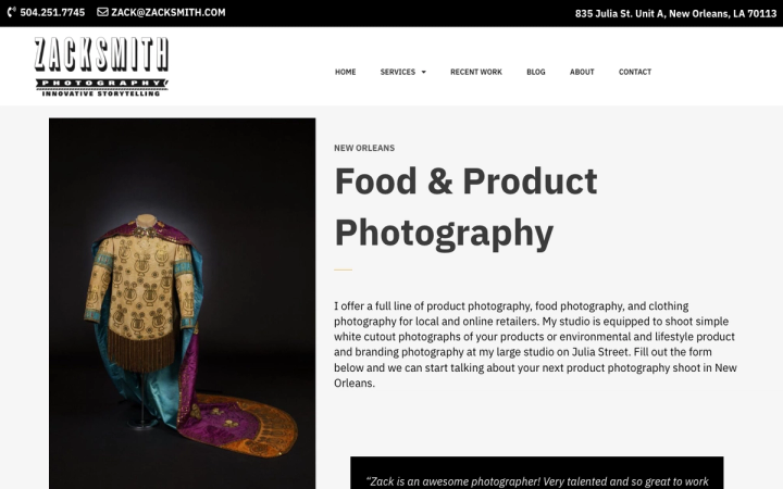 Zack Smith Photography - Product Photography Studio