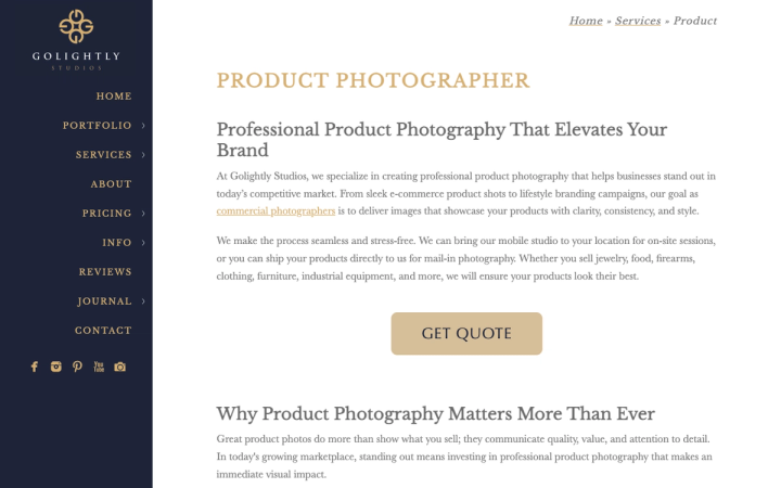 Golightly Studios - Product Photography Studio