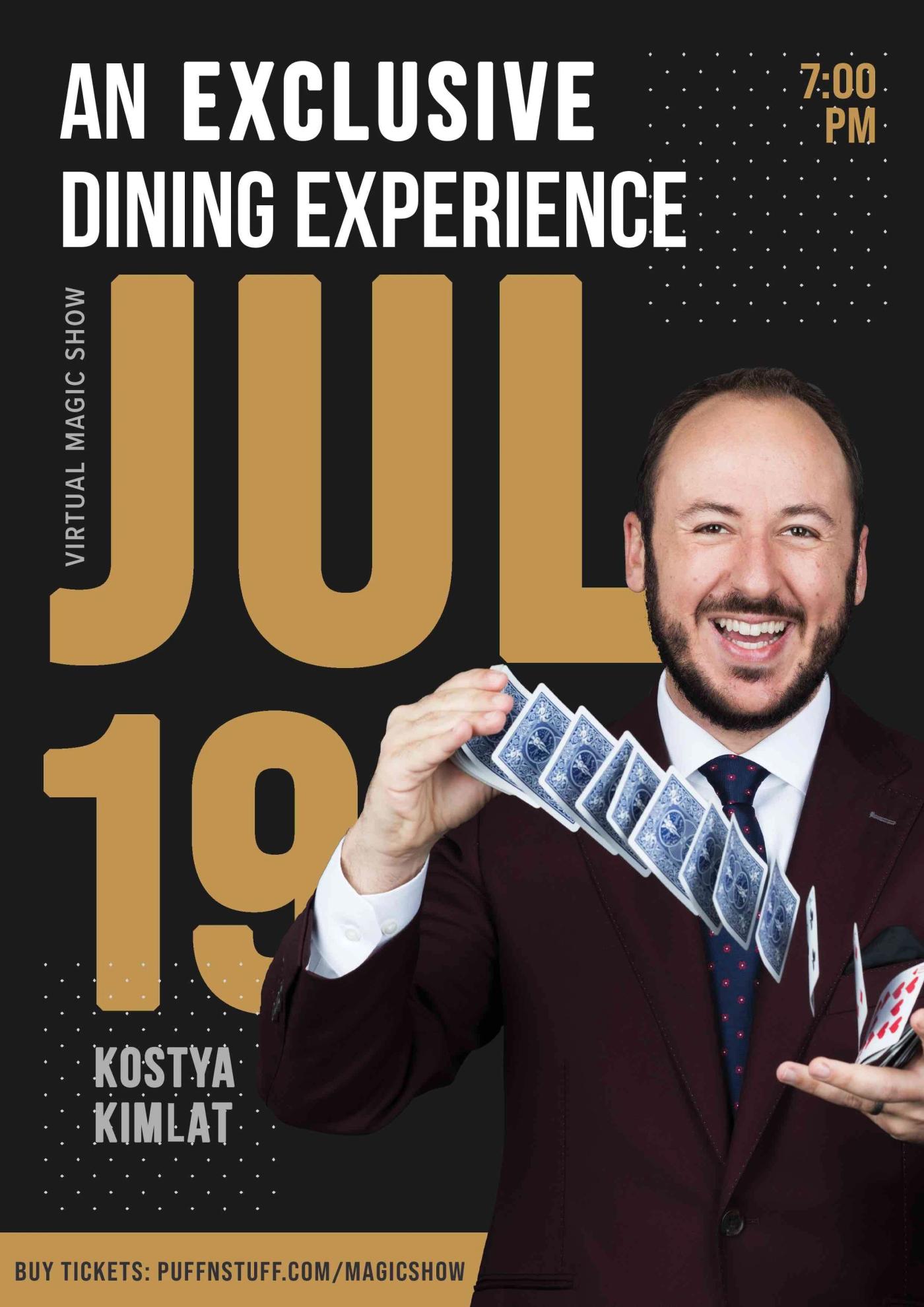 Virtual Magic Show and Dinner Delivered to Orlando and Tampa
