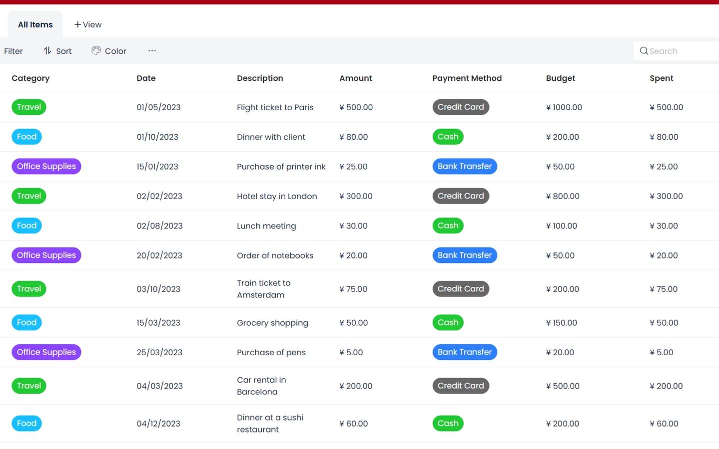Expense Tracker preview screenshot 1
