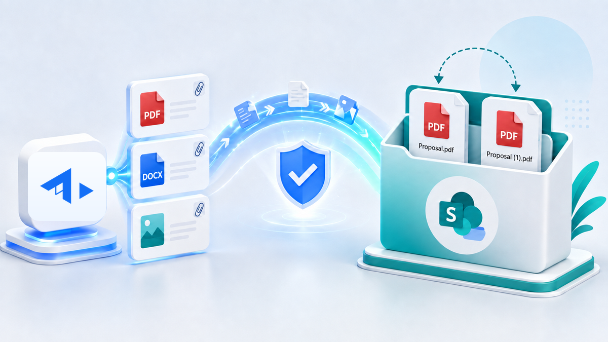 Archive Yeeflow Files to SharePoint template illustration