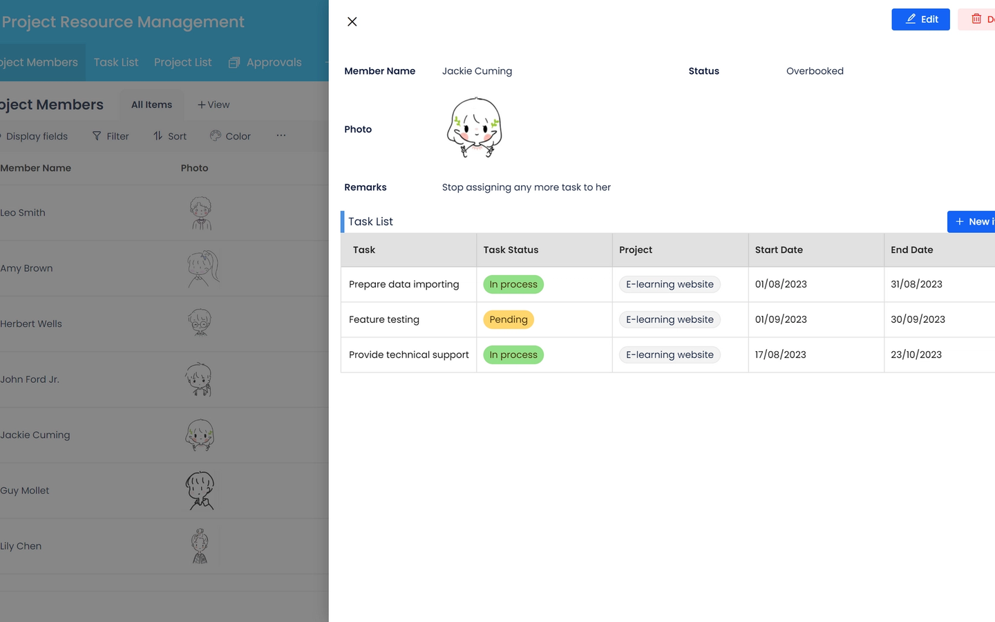 Project Resource Management preview screenshot 1