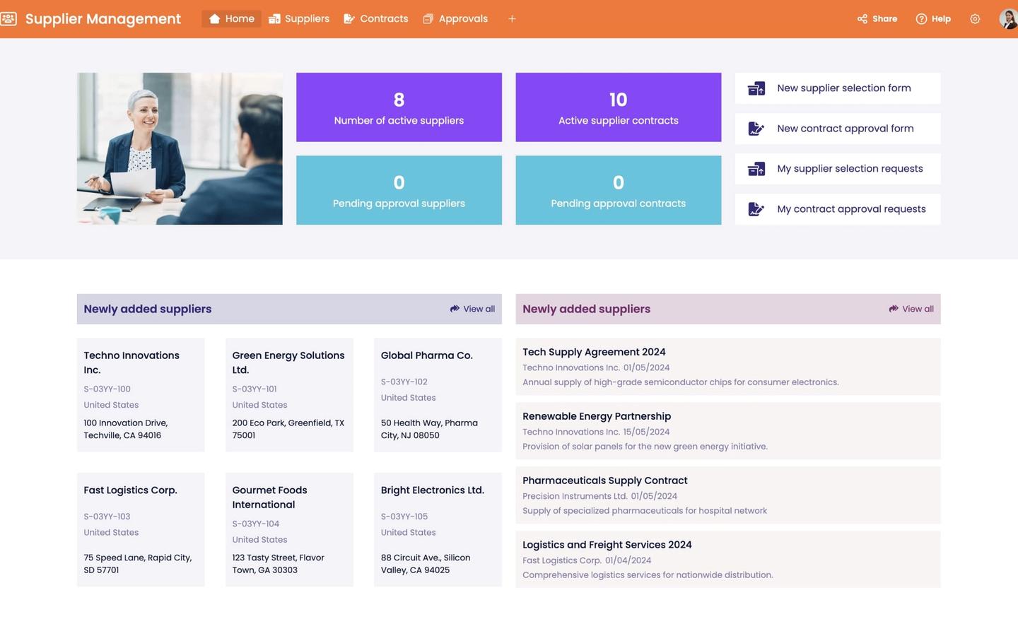 Supplier Management preview screenshot 1
