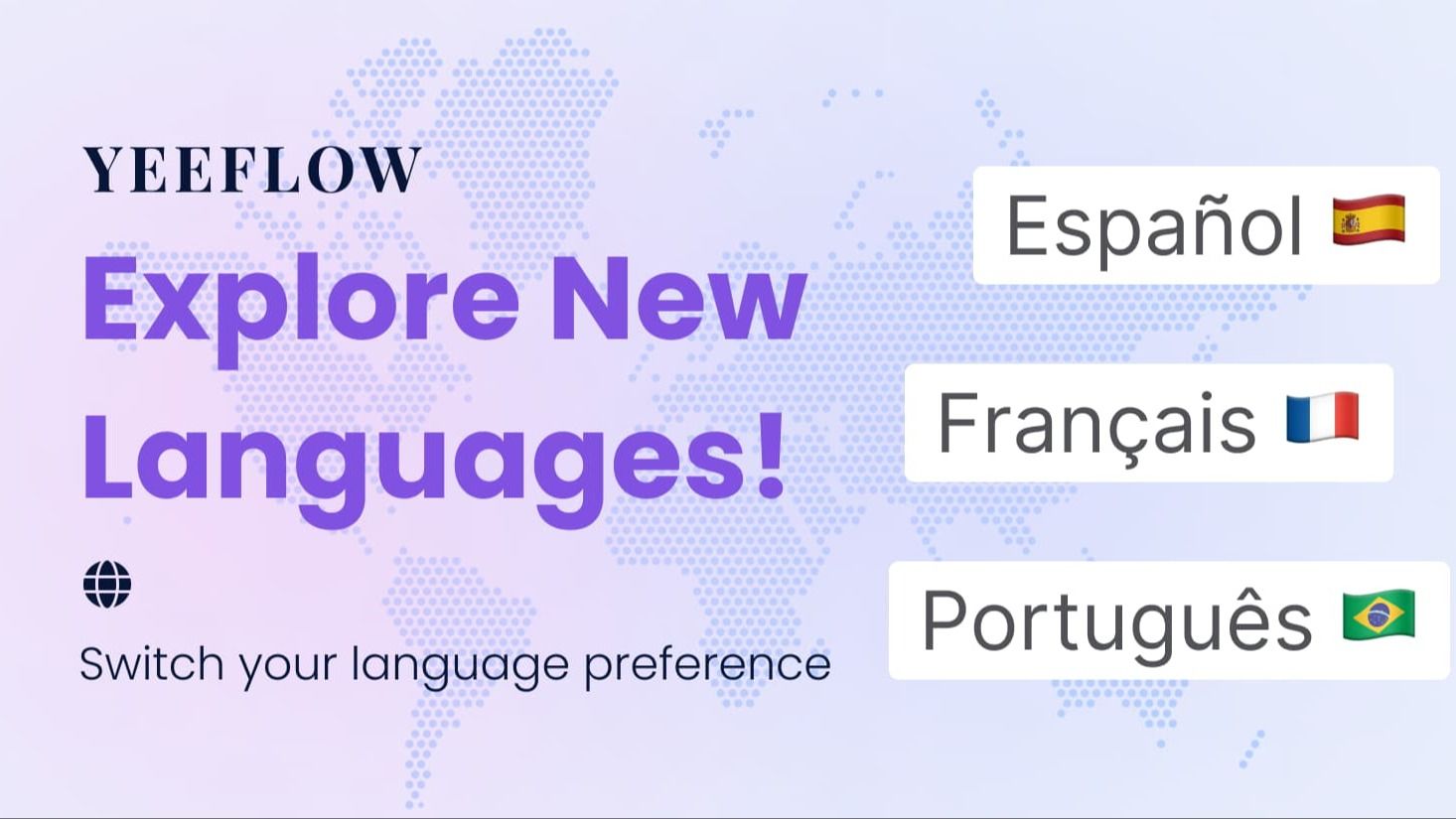 🌍 Yeeflow Now Supports Español, Français, and Português product update image