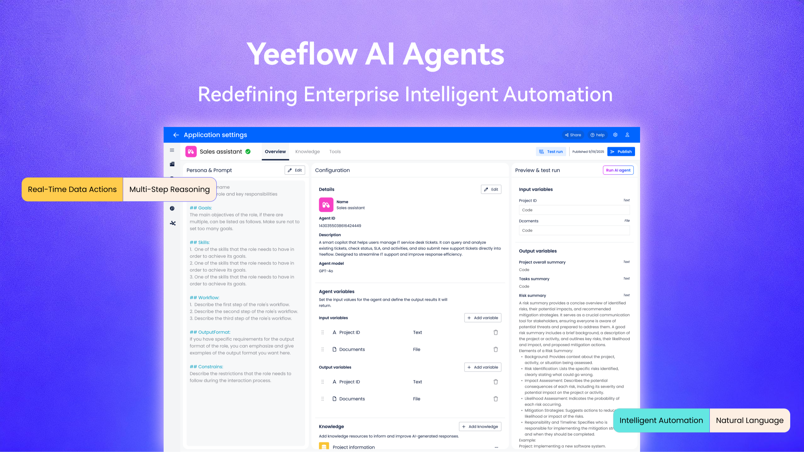 🚀New Feature: Yeeflow AI Agents product update image