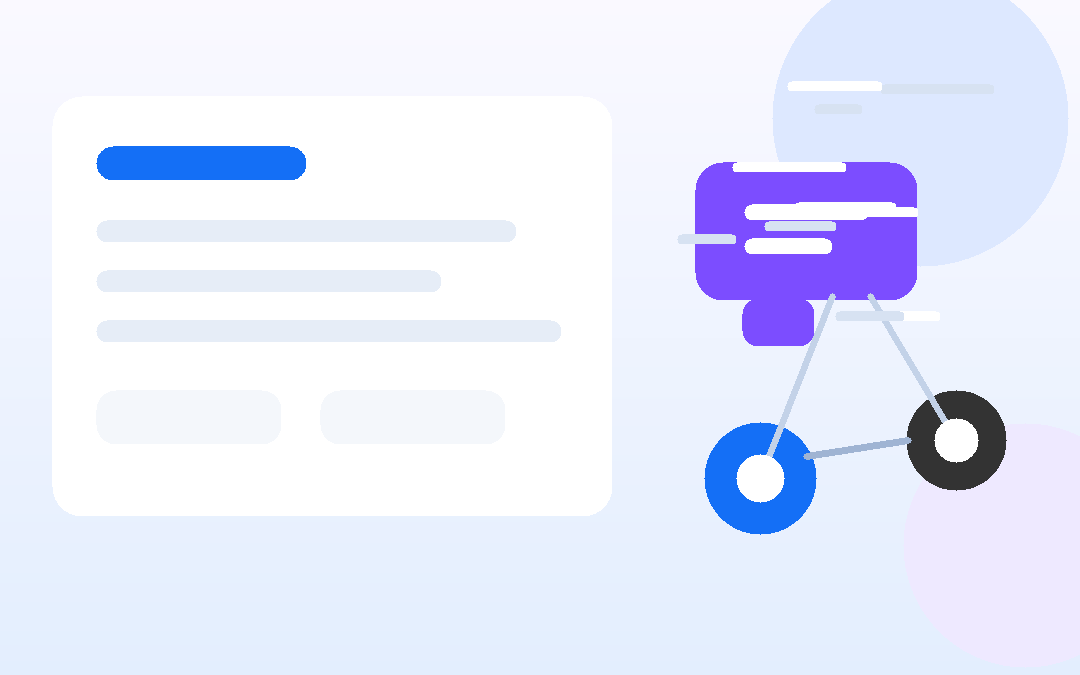 Abstract illustration for Procurement Onboarding Copilot, showing vendor onboarding guidance and procurement review.