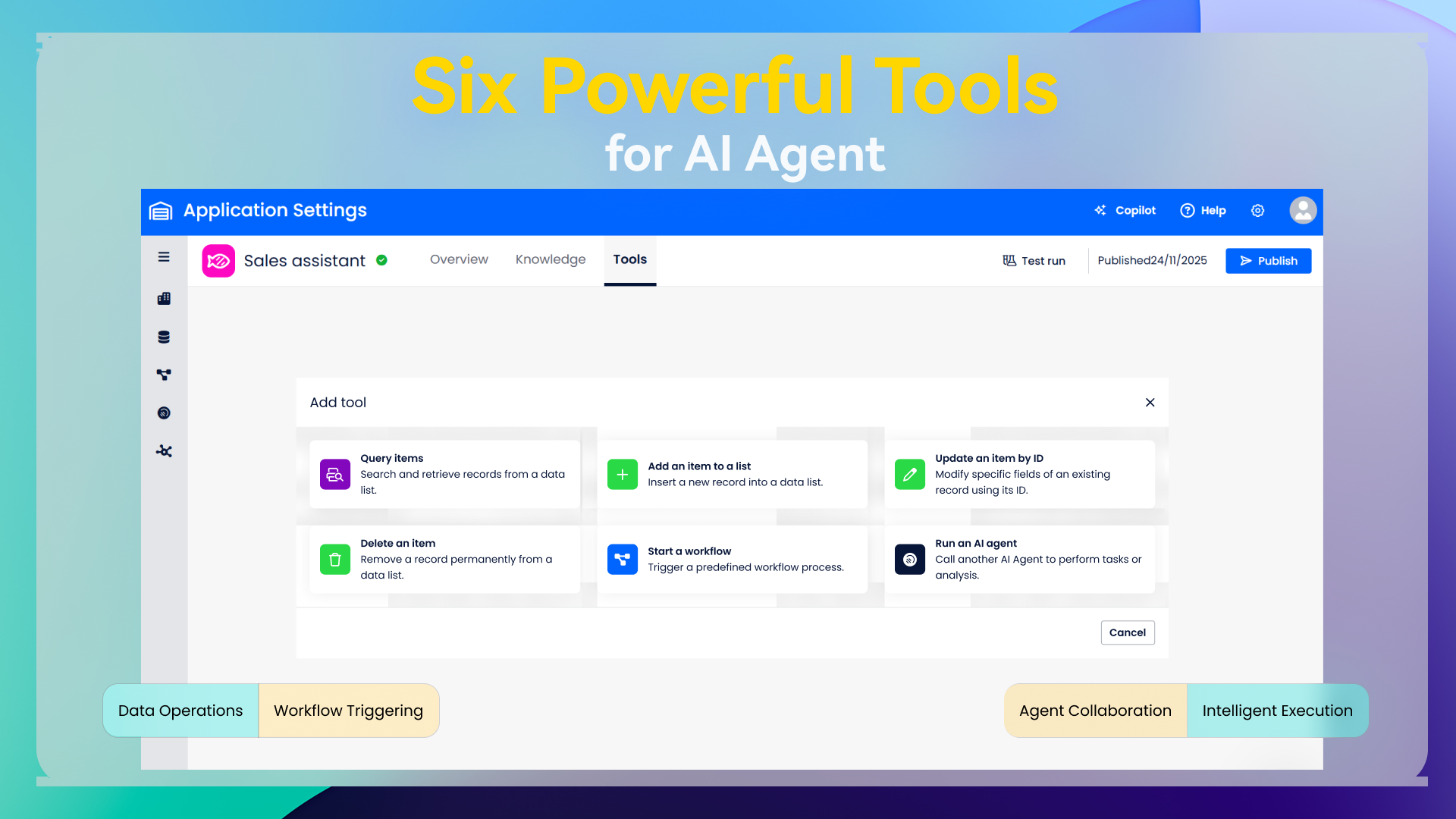 🆕Six Powerful Tools for AI Agent product update image
