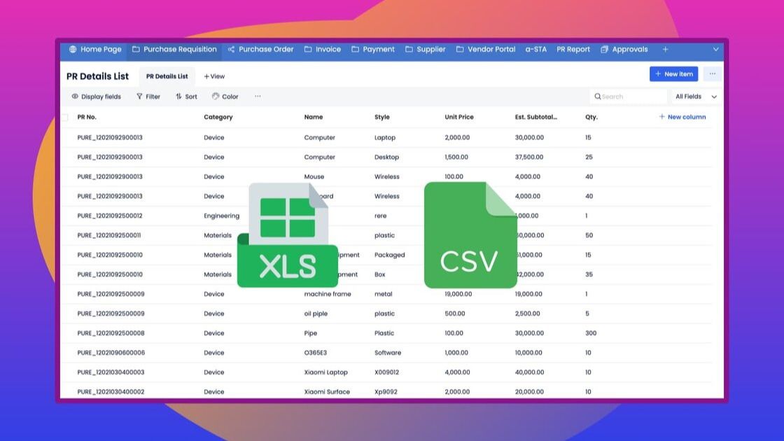 Improvement of data import to support CSV. product update image