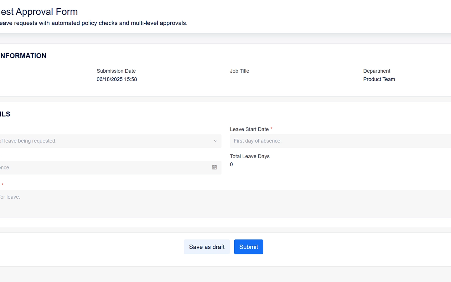 Leave Request Approval preview screenshot 1