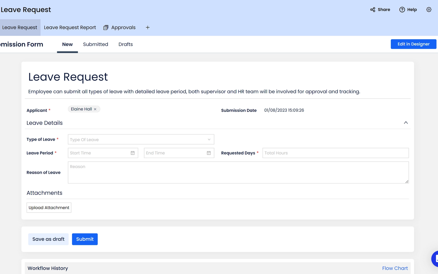 Leave Request preview screenshot 1