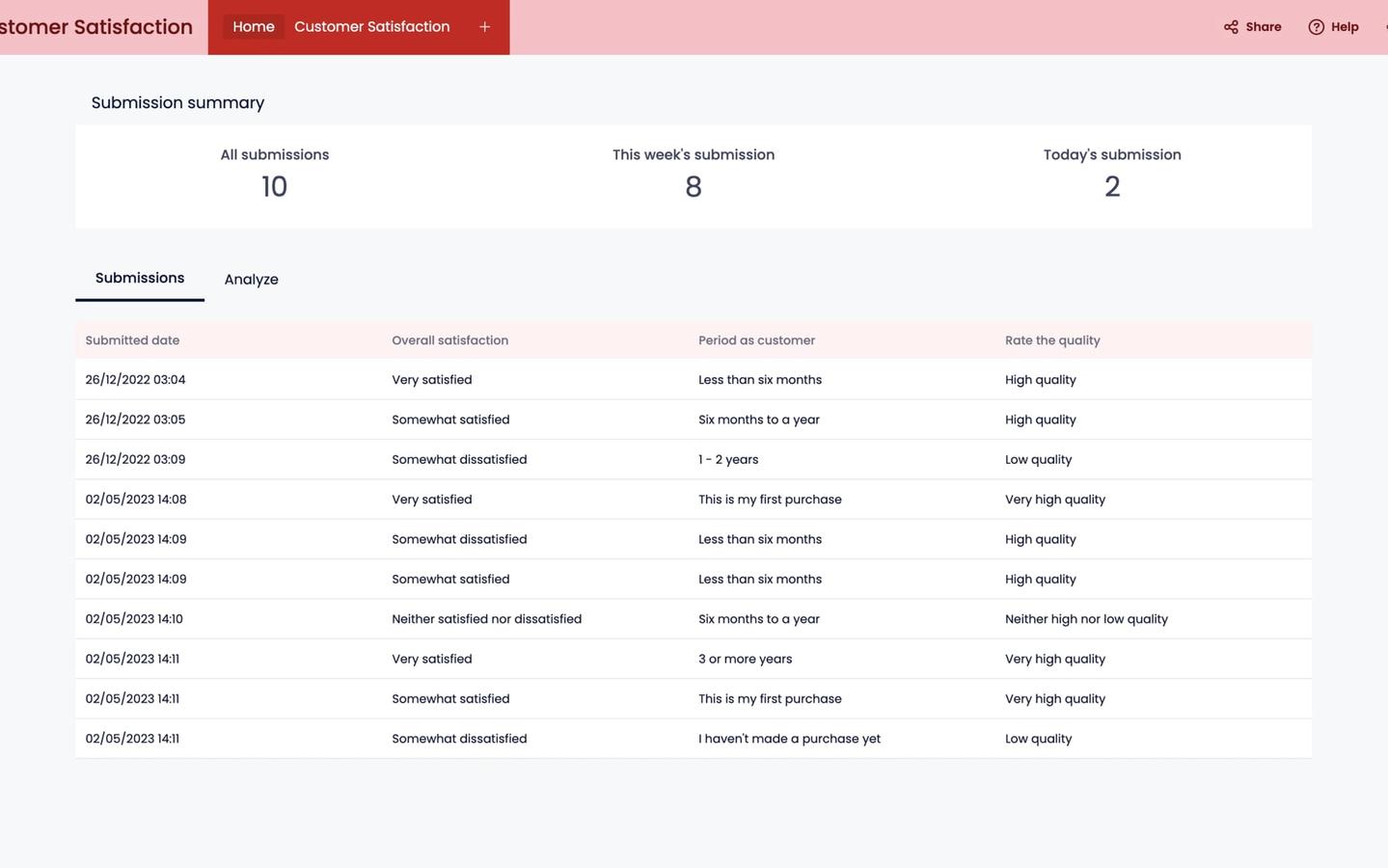 Customer Satisfaction Survey preview screenshot 1