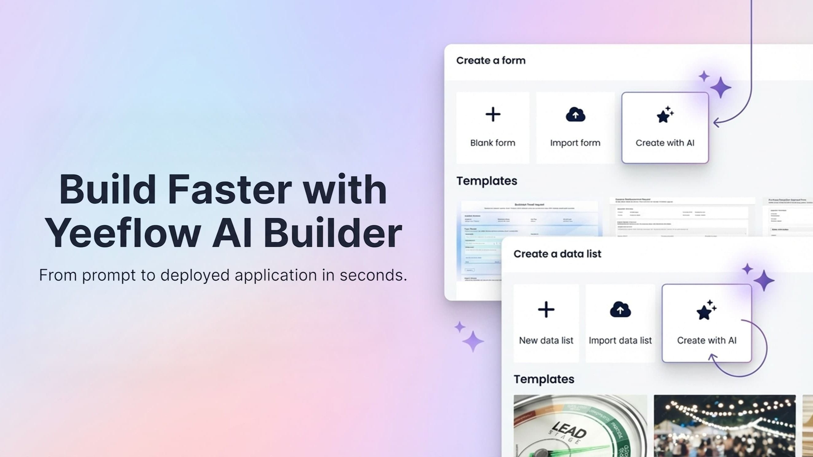 🎉New Feature Release: Build Faster with Yeeflow AI Builder product update image