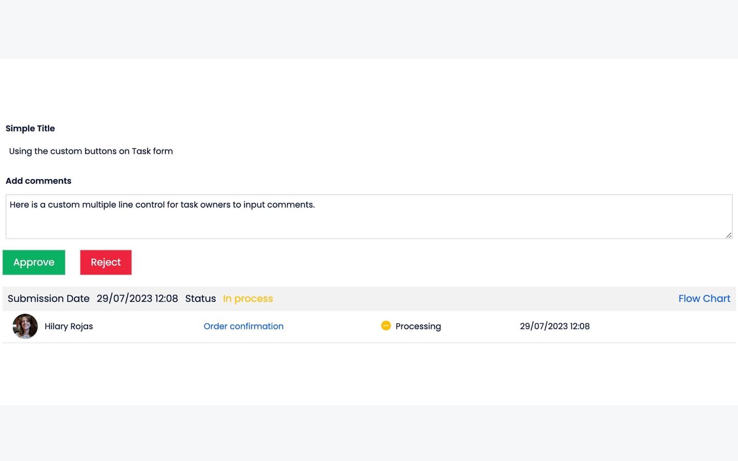 Custom Approve Button preview screenshot 1