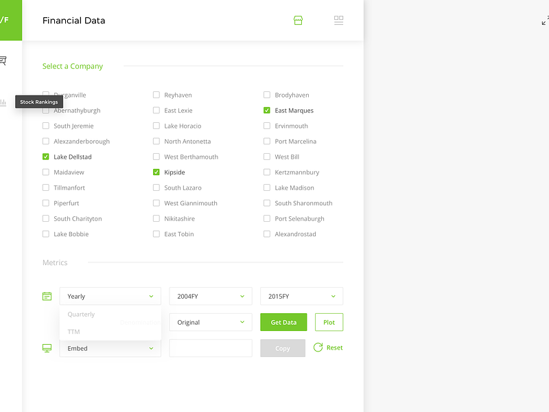 finance data