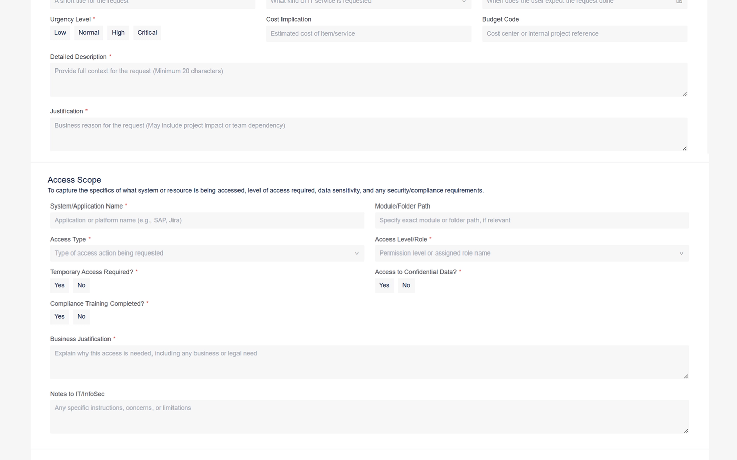 IT Service/Access Request Approval preview screenshot 1