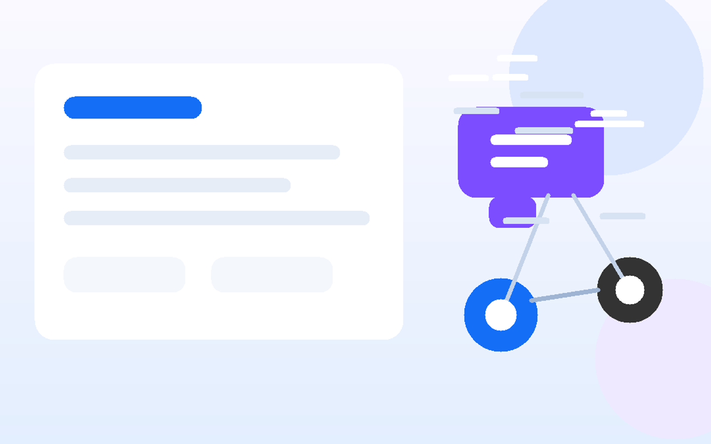 Abstract illustration for Employee HR Copilot, showing HR request routing and employee service guidance.