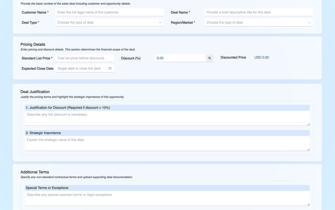 Sales Deal/Discount Approval preview screenshot 1