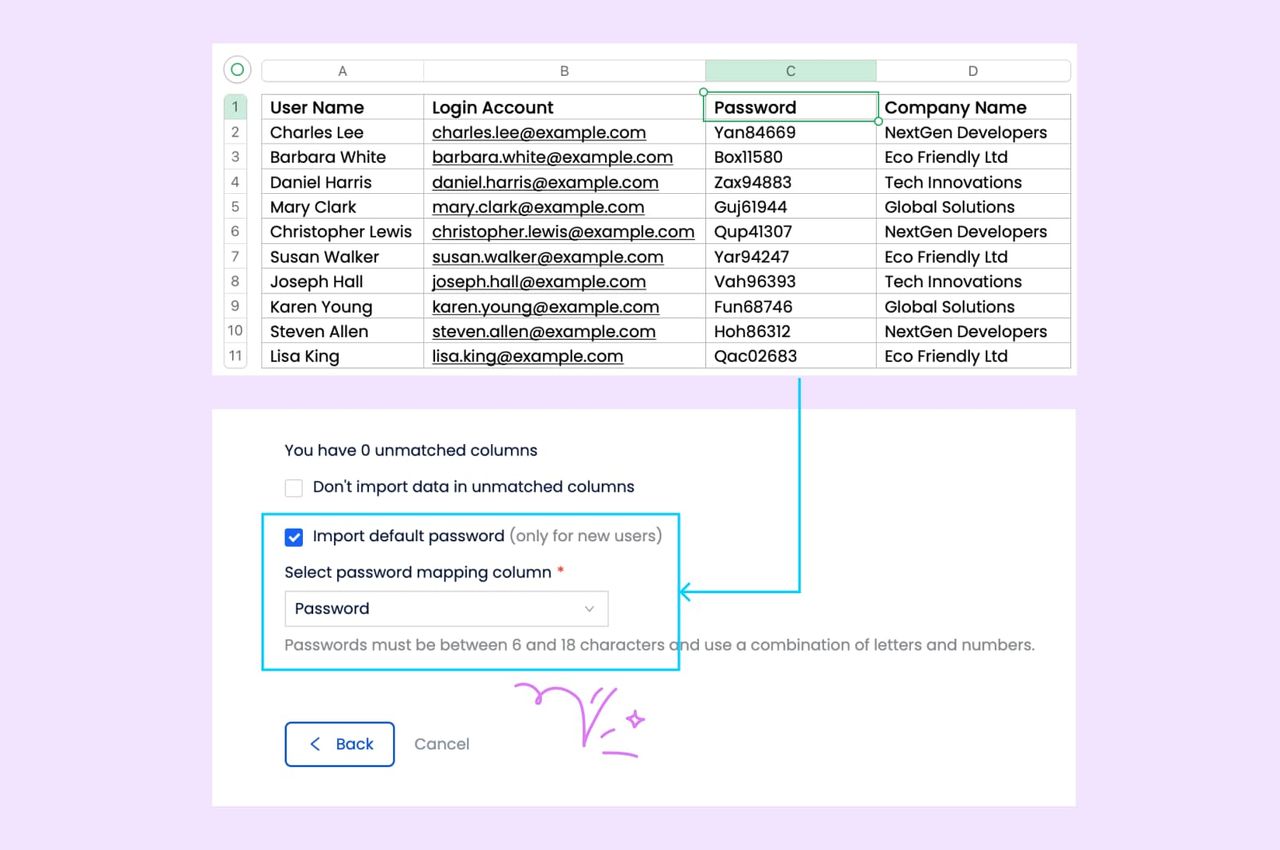 Blog_Service portal_import pwd