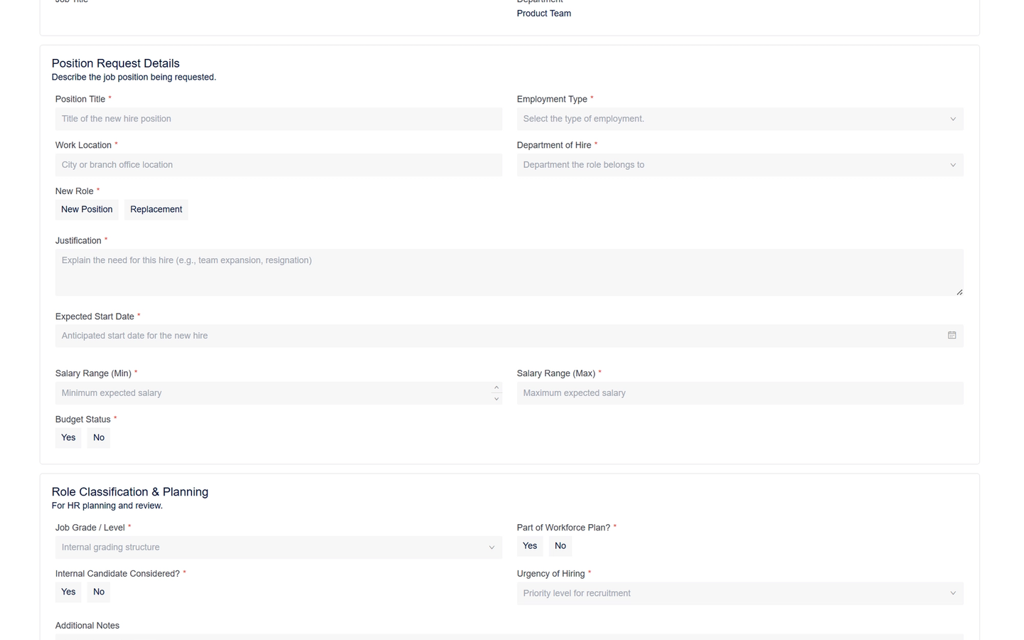 Recruitment (New Hire) Approval preview screenshot 1