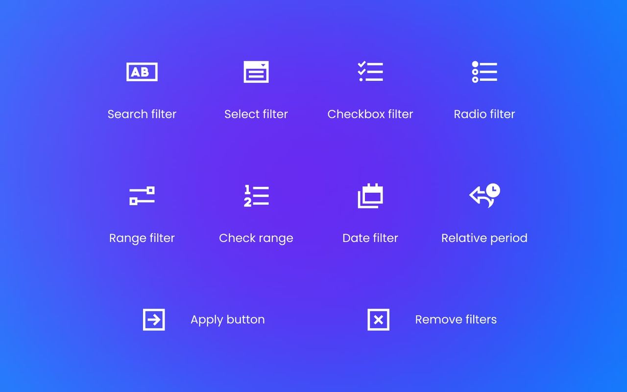 Data filter controls_blue
