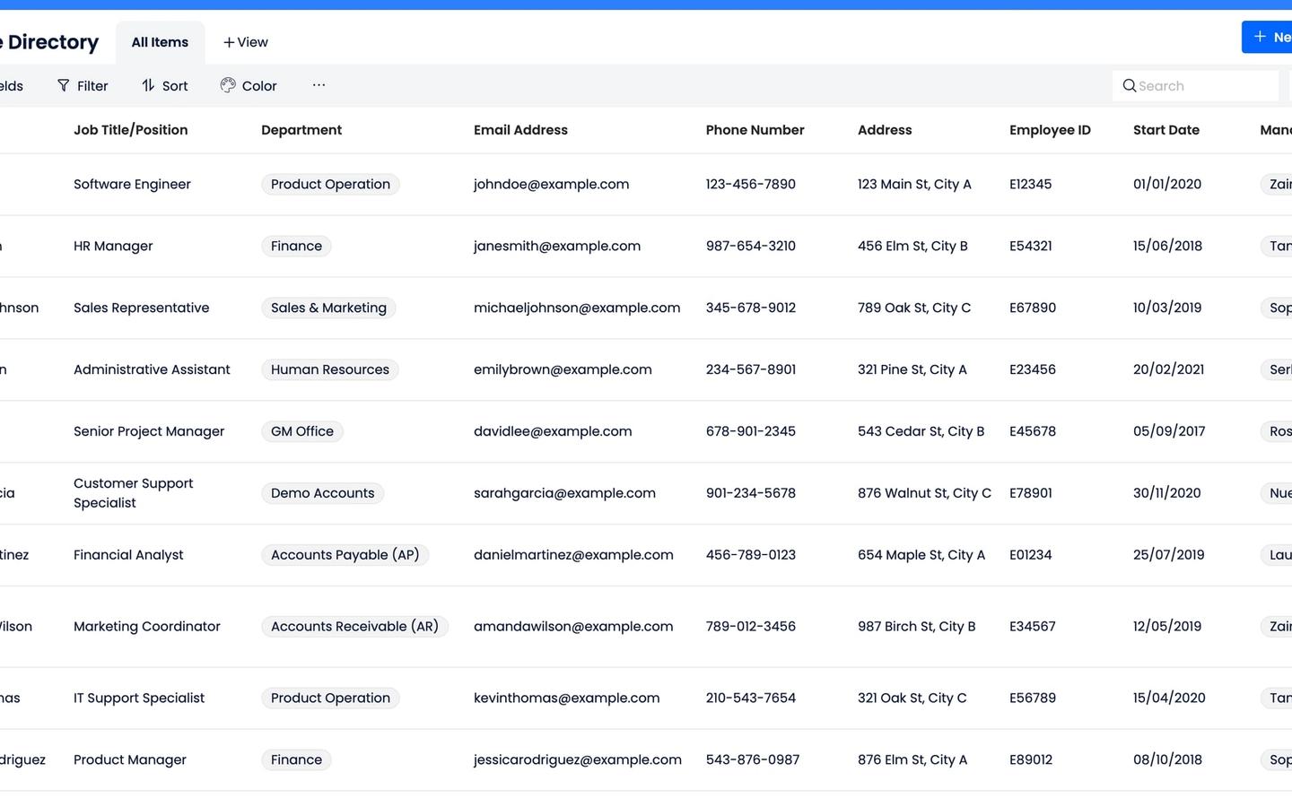 Employee Directory preview screenshot 1
