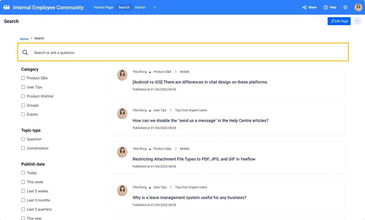 search with keywords