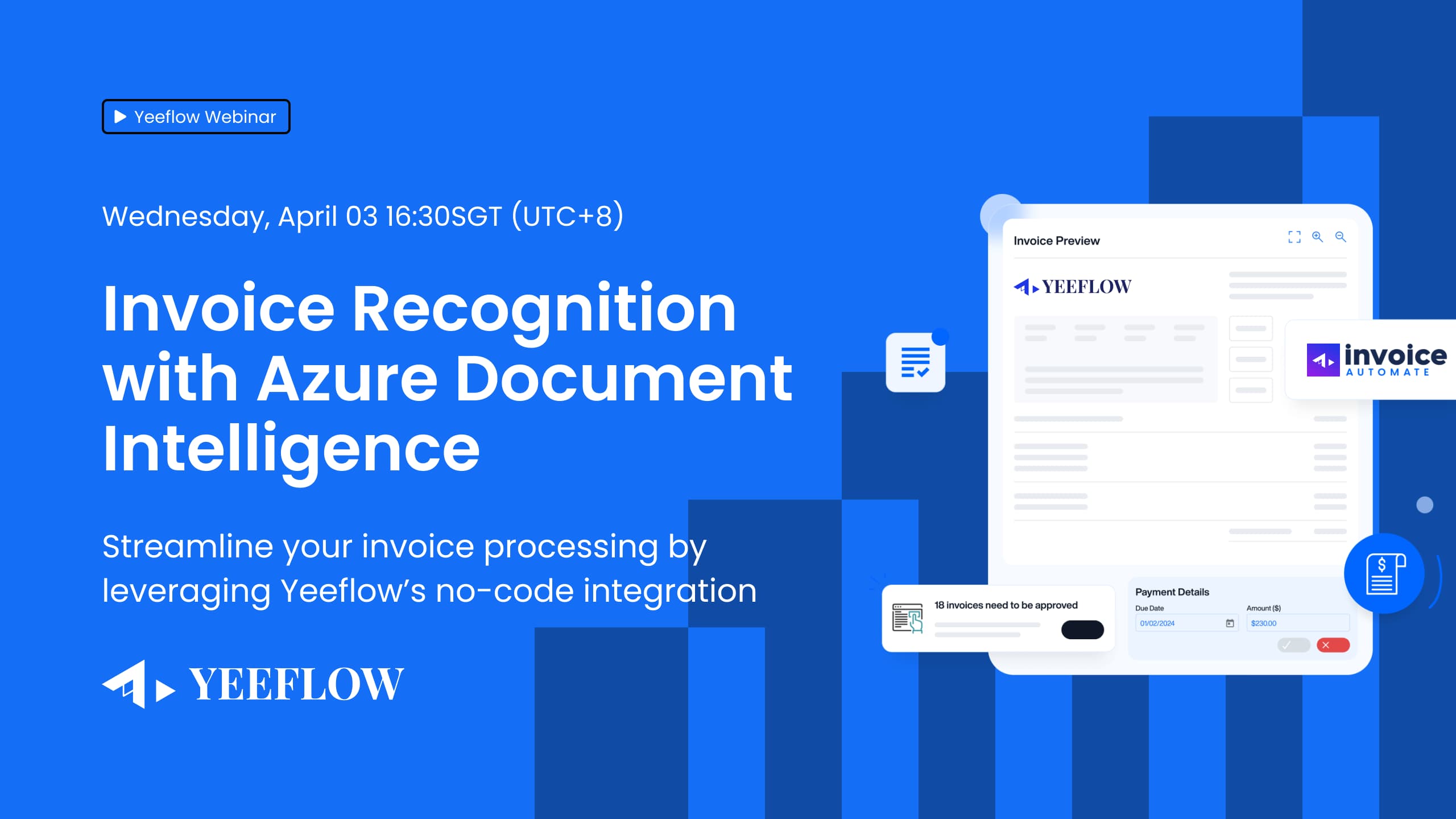 Invoice Recognition with Azure Document Intelligence webinar cover