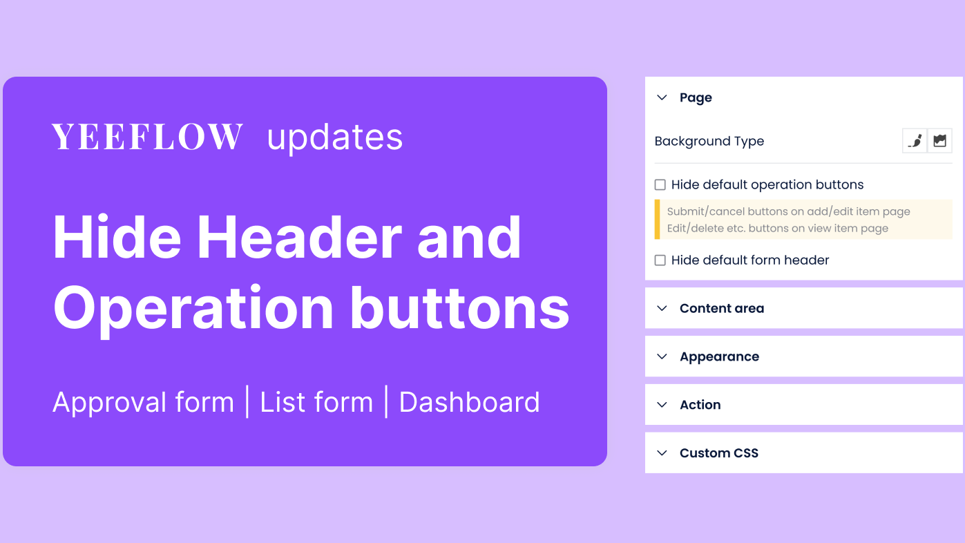 Introducing New Header Customization Options in Yeeflow product update image