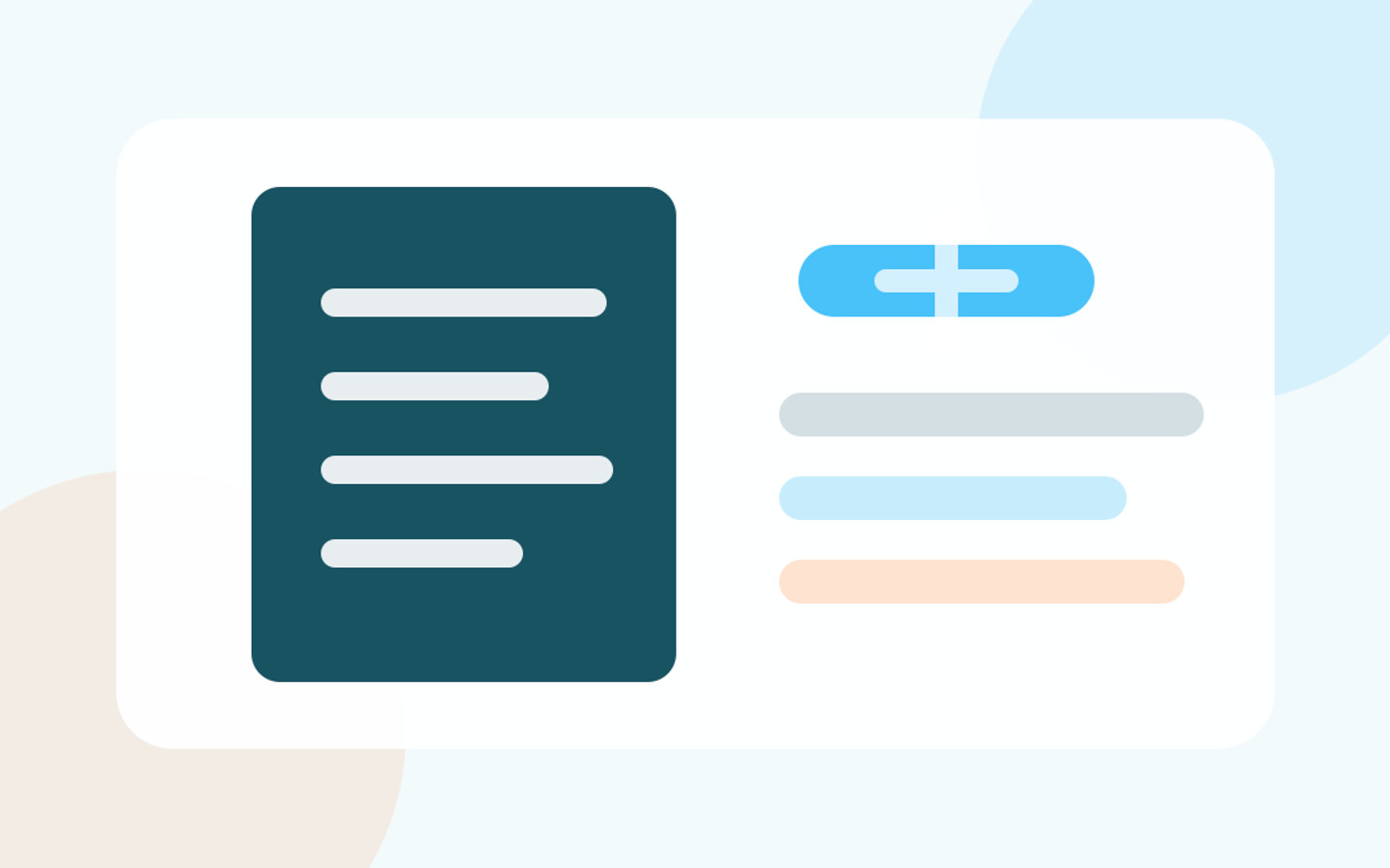 Abstract illustration for Corrective Action Plan, showing document generation and business workflow.