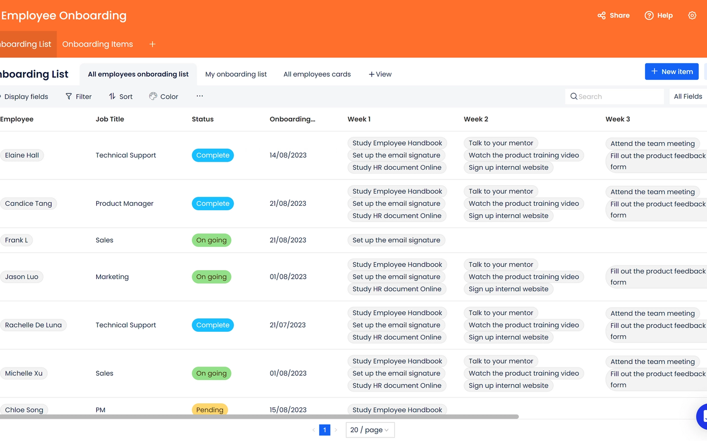 Employee Onboarding preview screenshot 1