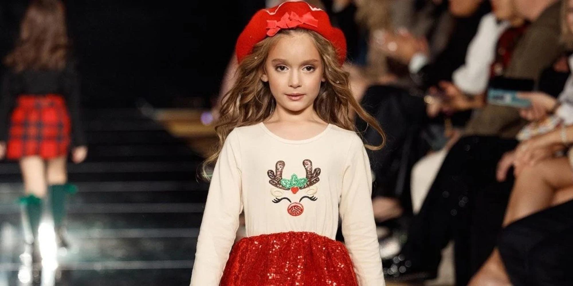 Ariya Grace Hurwitz on the Young Fashion Show runway in New York