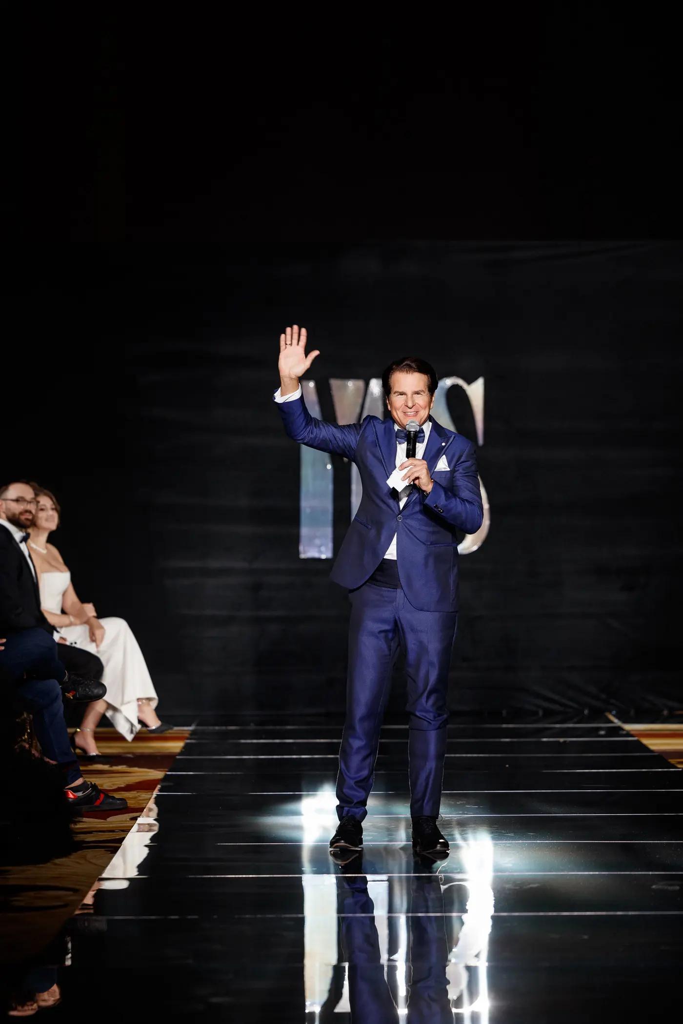 The YFS show host on the runway