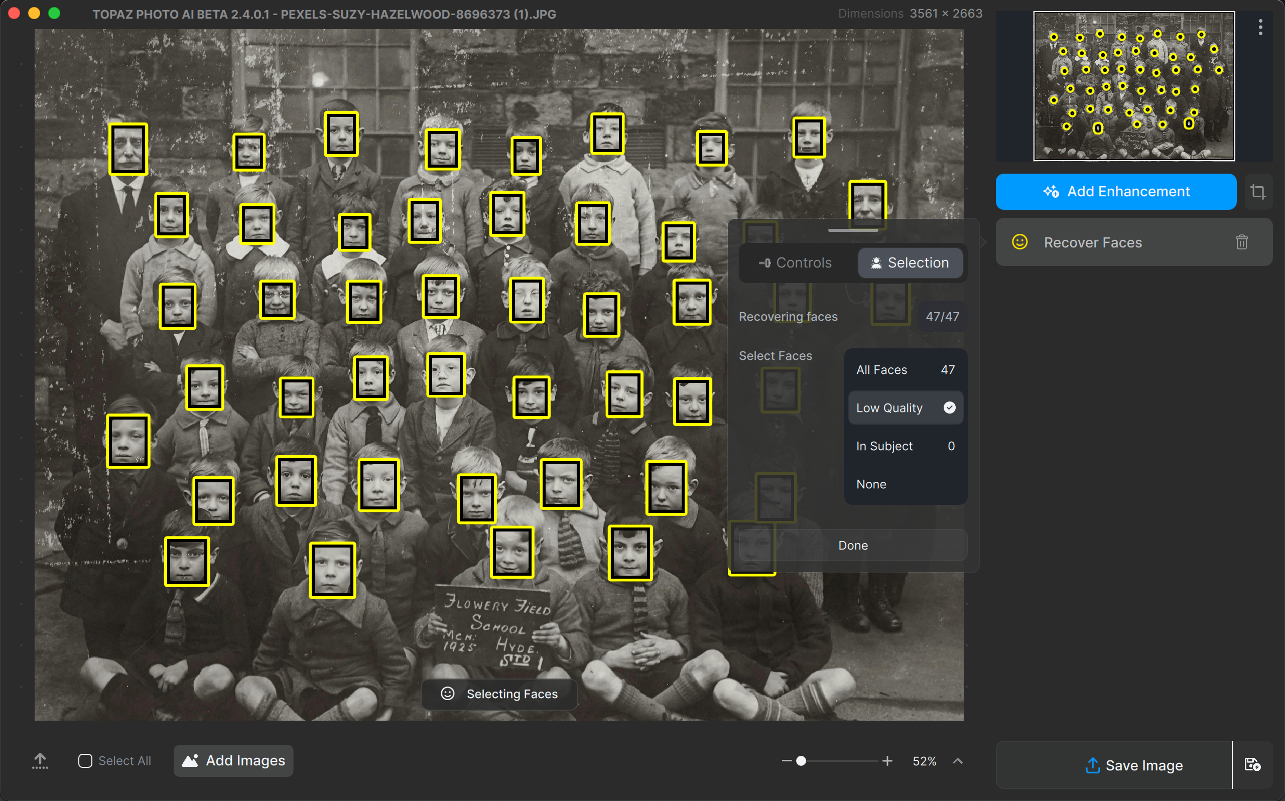 Face Selection