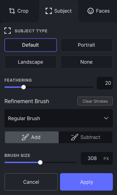 Refine Menu