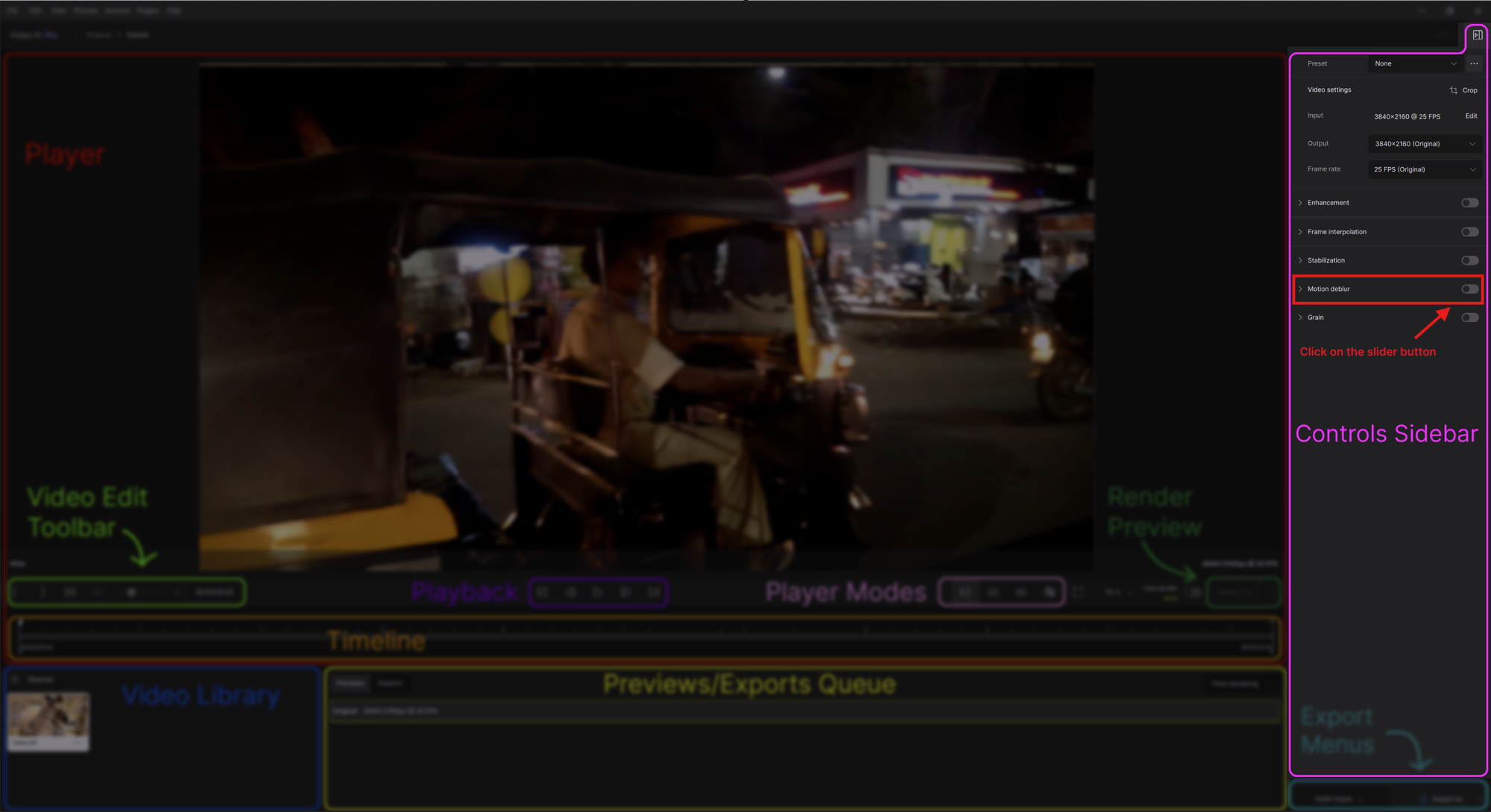 Motion Deblur Topaz Video AI