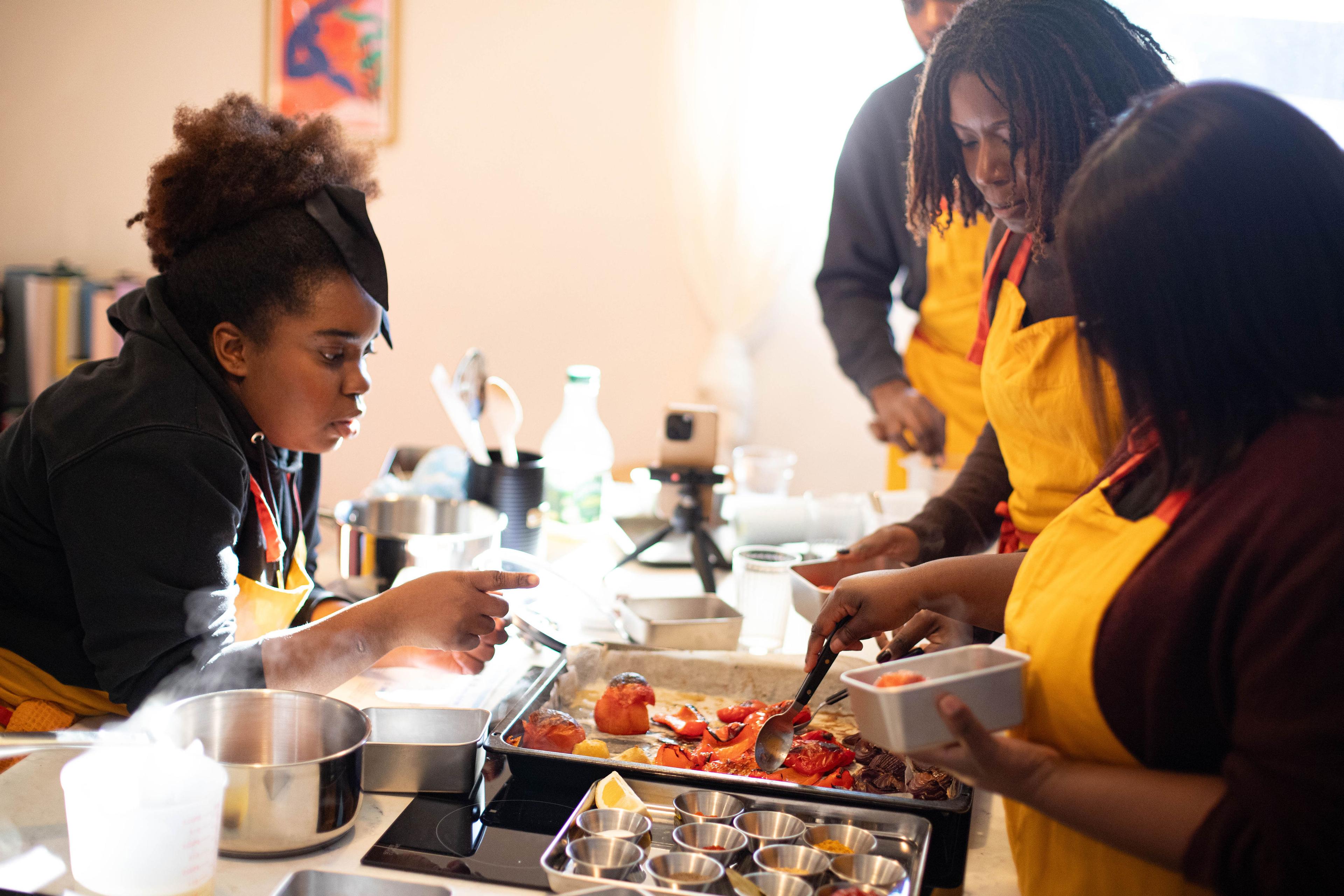 Students from Lope Ariyo Cookery School