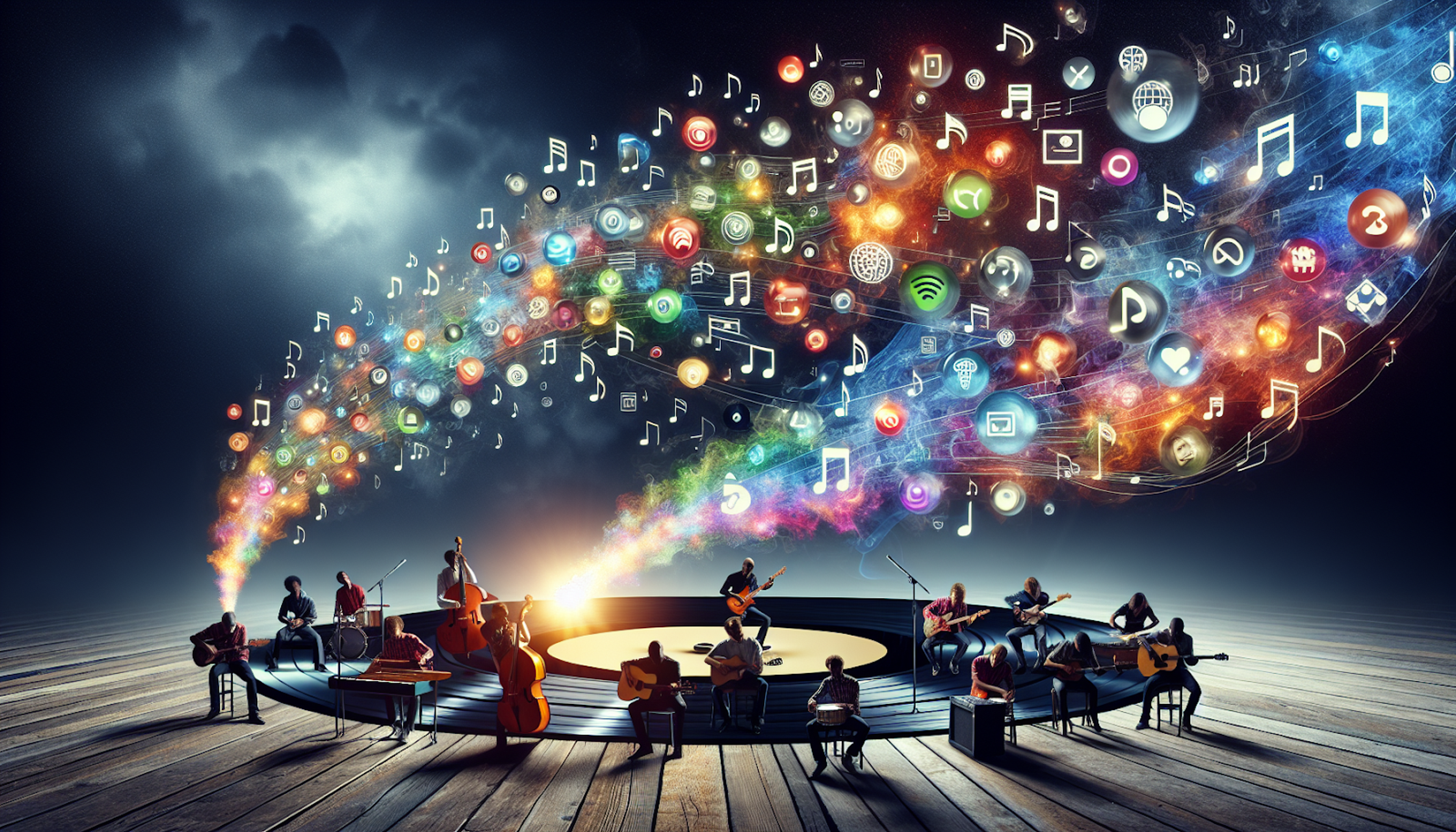 TuneCore logo and independent artists releasing music on digital stores