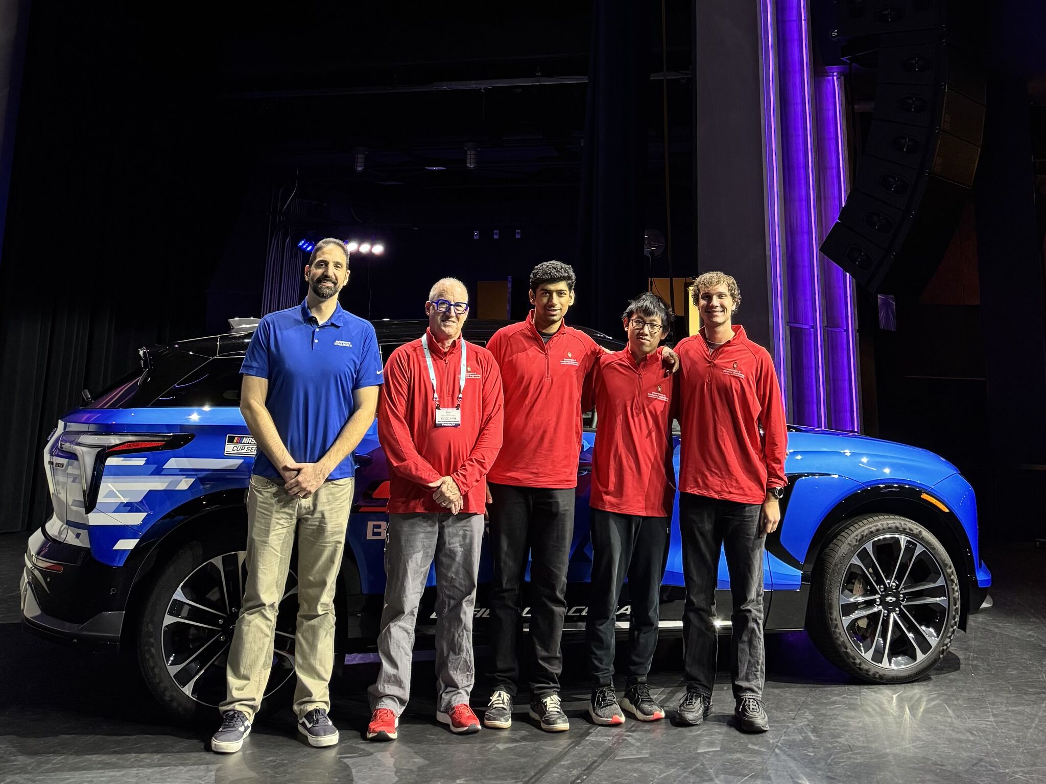 EcoCAR EV autonomous vehicle platform on campus