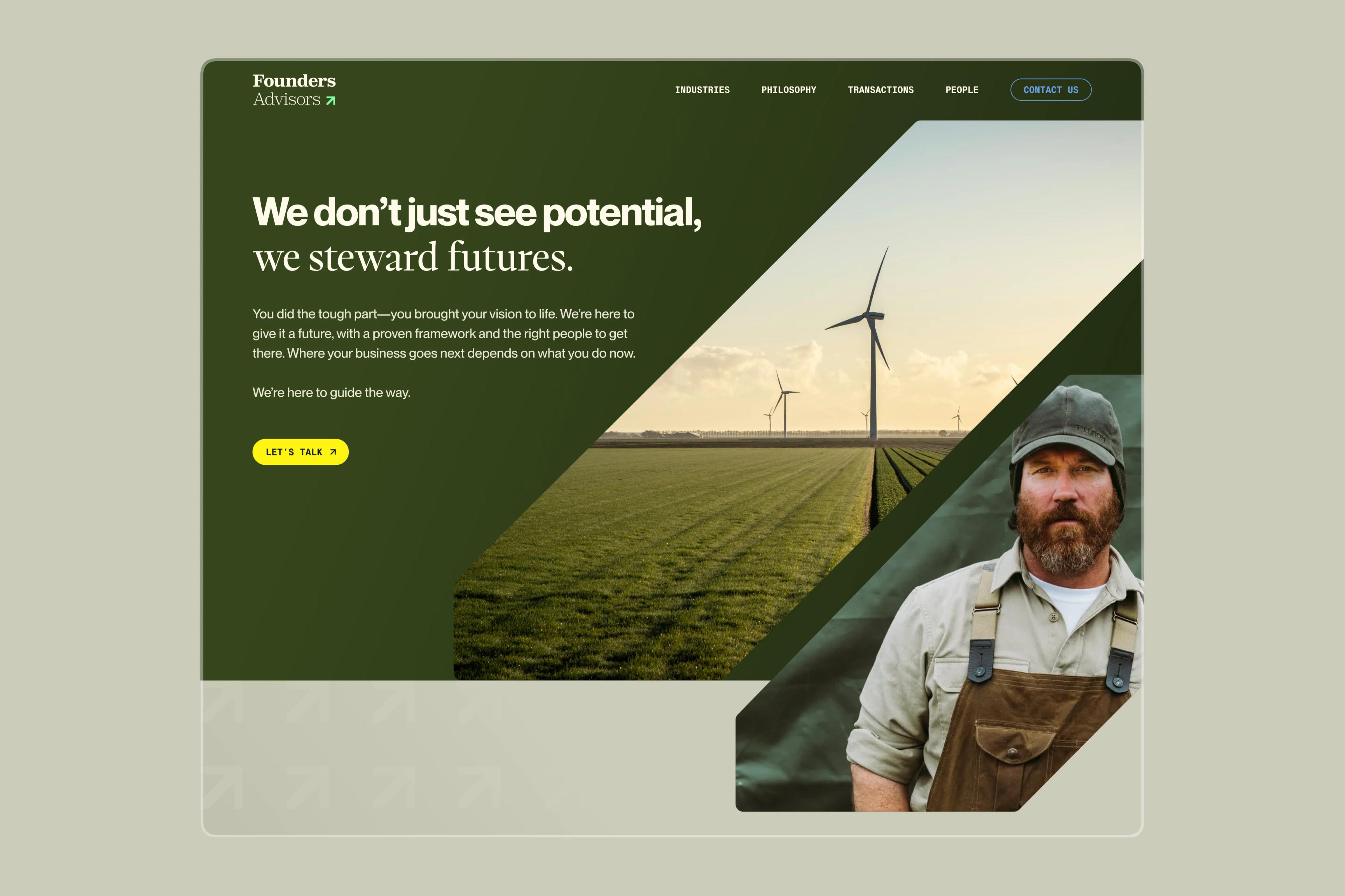 Founder's Advisors homepage hero