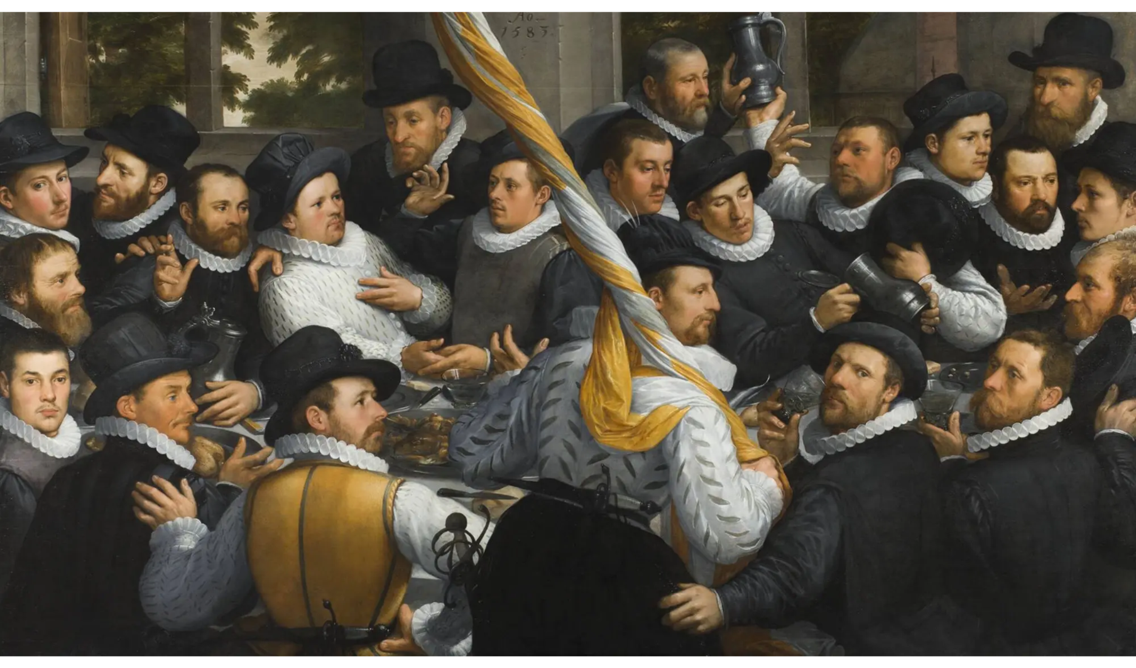 Cornelis Cornelisz van Haarlem_Feestmaal van een korporaalschap van de Haarlemse Cluveniersschutterij