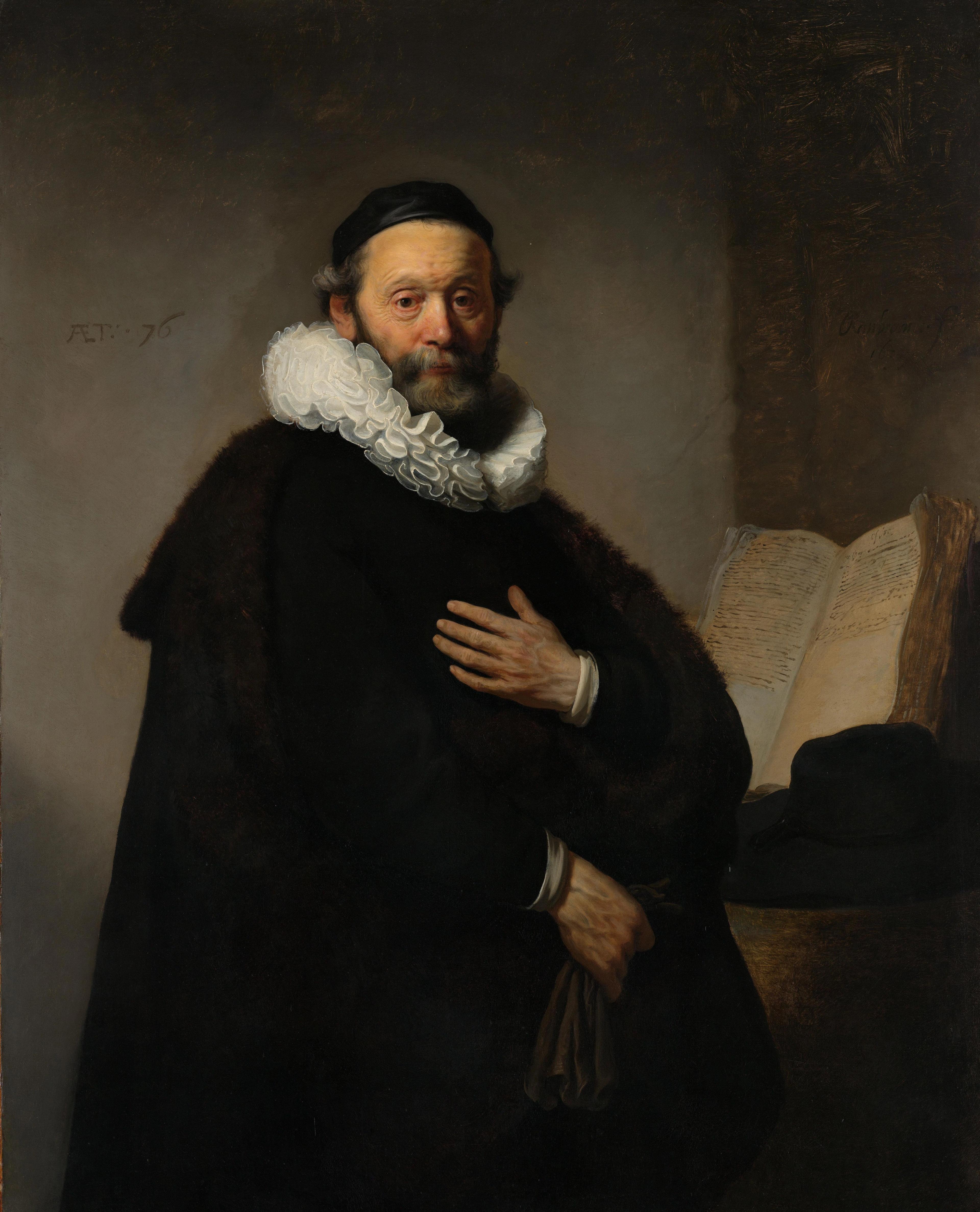 Rembrandt van Rijn, Johannes Wtenbogaert, 1633, Rijksmuseum Amsterdam