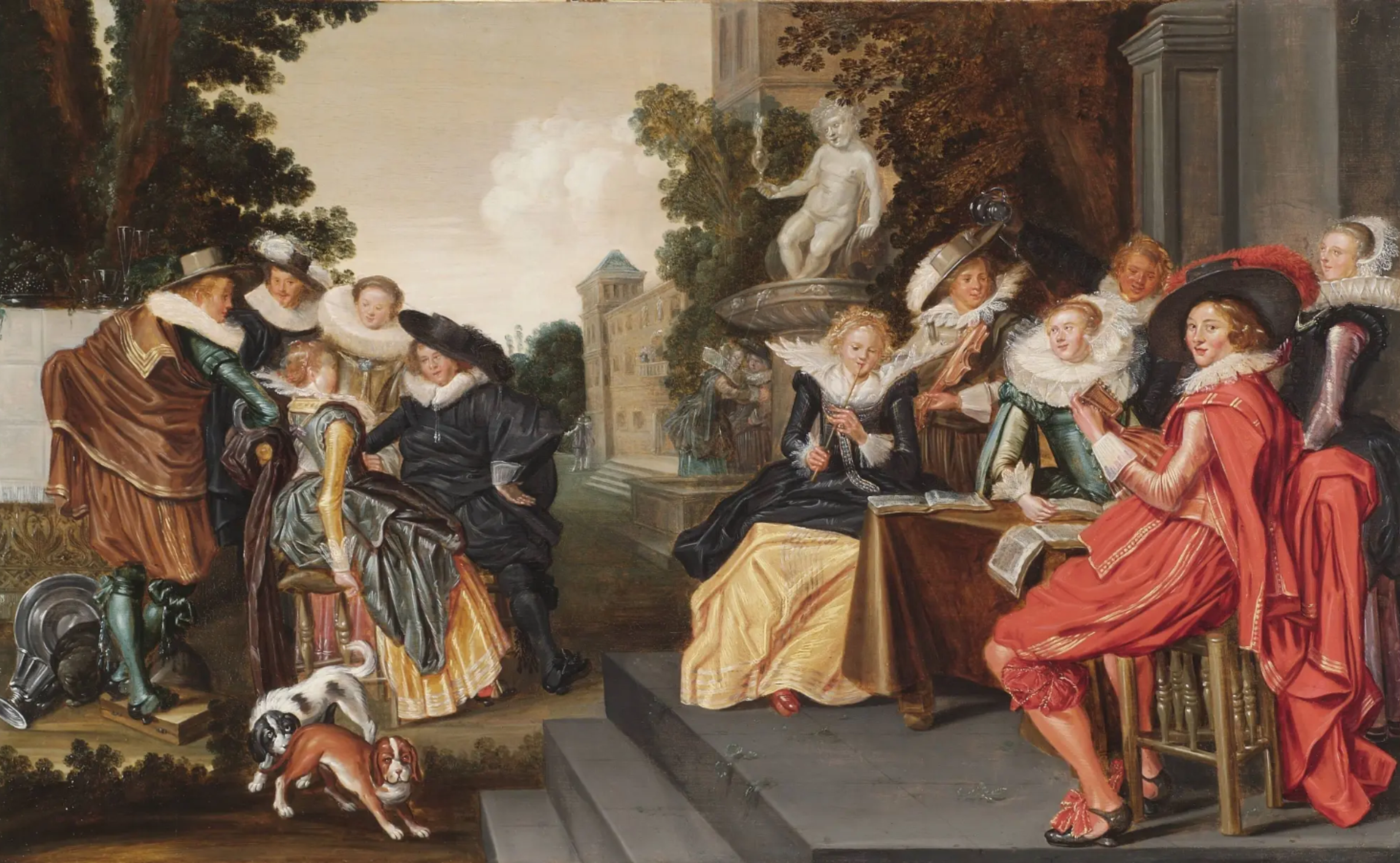 Dirck Franchoisz Hals_Musicerend gezelschap op terras