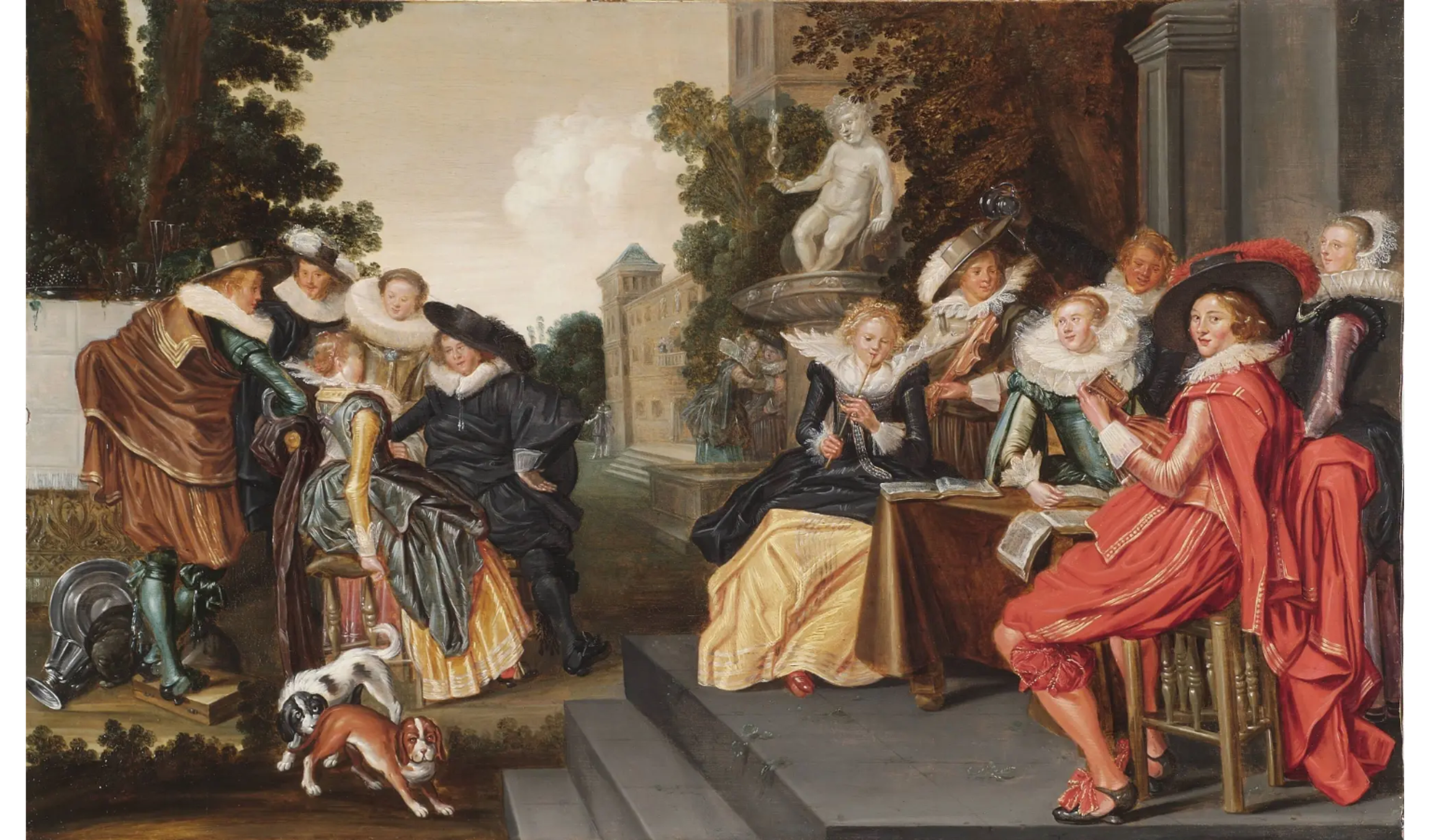 Dirck Franchoisz Hals_Musicerend gezelschap op terras